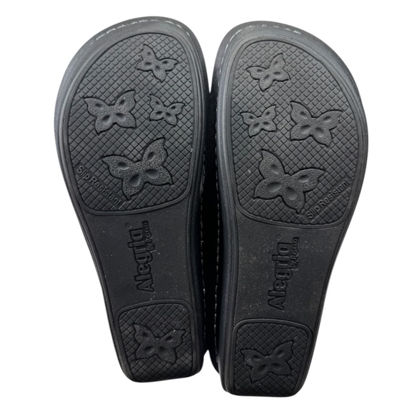 Alegria Carina Blue Rainbow Leather Thong Platform Sandal - Picture 5 of 11